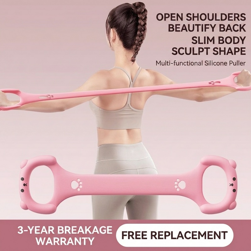 Yoga Fitness Resiliation - موسع صدر سيليكون بوزن 40 رطل،