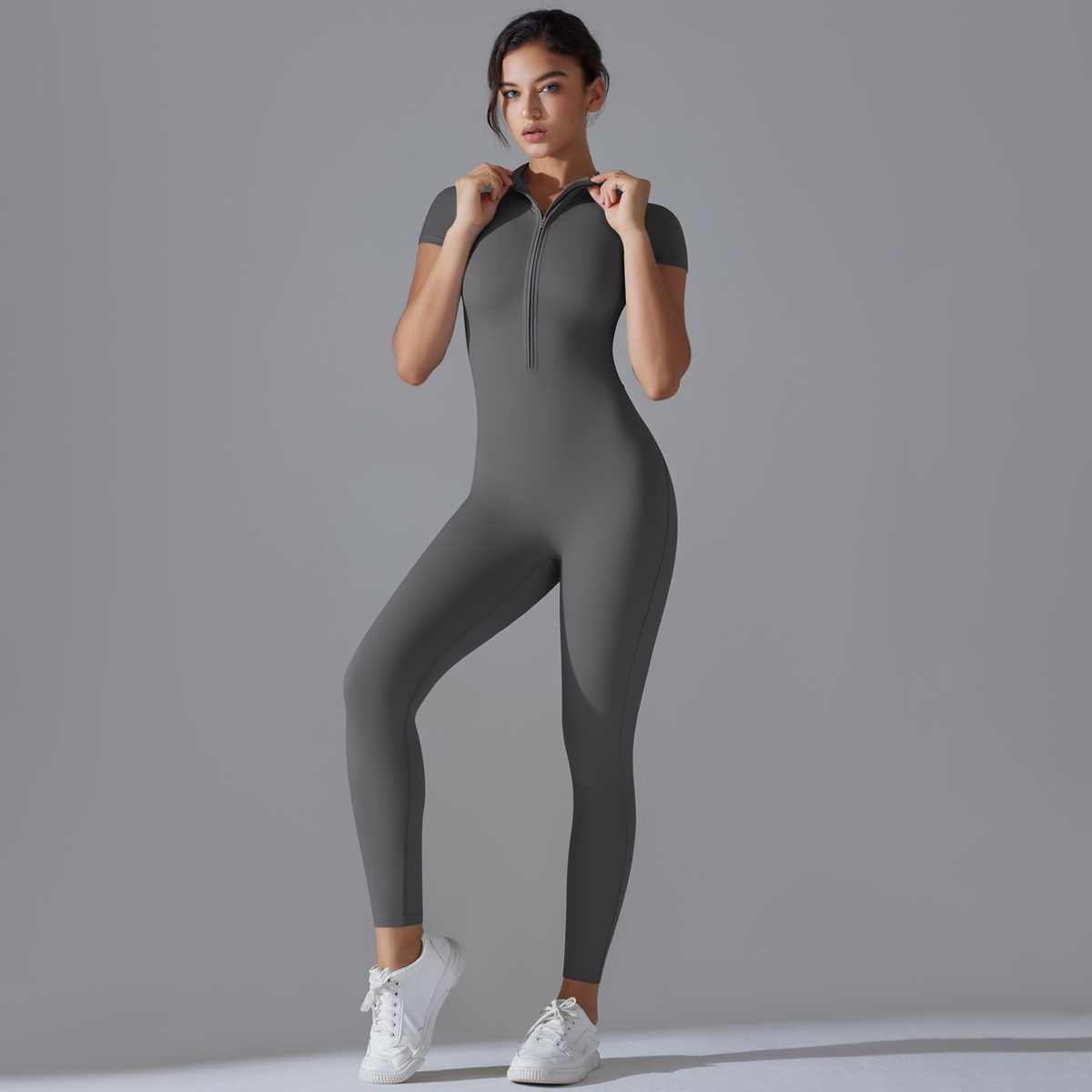 طقم يوجا بدلة قفز نسائية قطعة  - مراجعة Yoga Fitness Kleidung وسعره